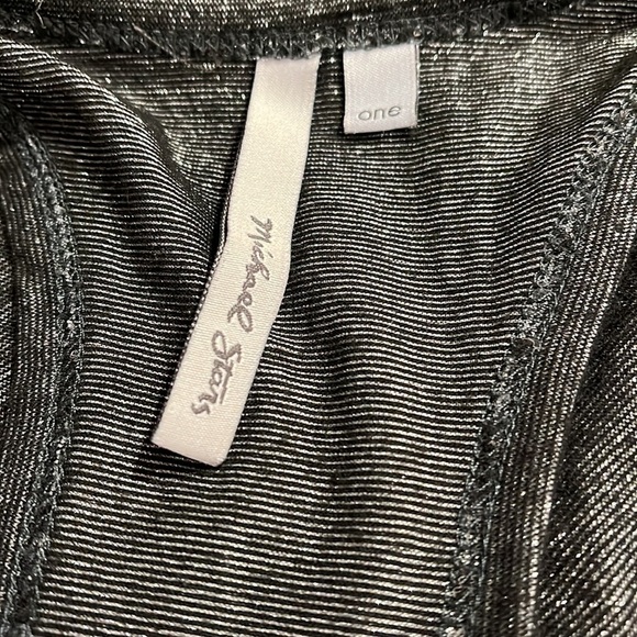 Michael Stars Black Glitter Racerback Tank - Picture 5 of 6